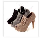 Ankle Boot Bege com Preto - YK0120205