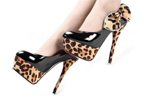 Sapato Scarpim Leopardo Preto - YK0271118
